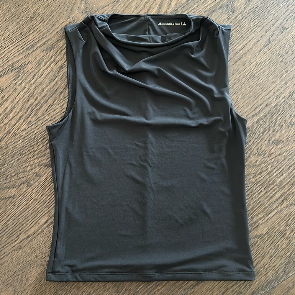 Abercrombie & Fitch black luxe sleeveless tank, size medium